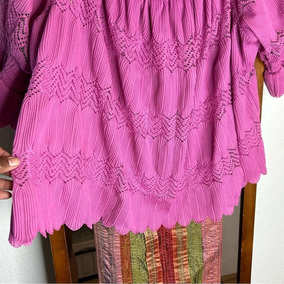 NWT Lane Bryant Orchid Purple Off the Shoulder Scalloped Edge Top size 26/28 - Picture 7 of 10